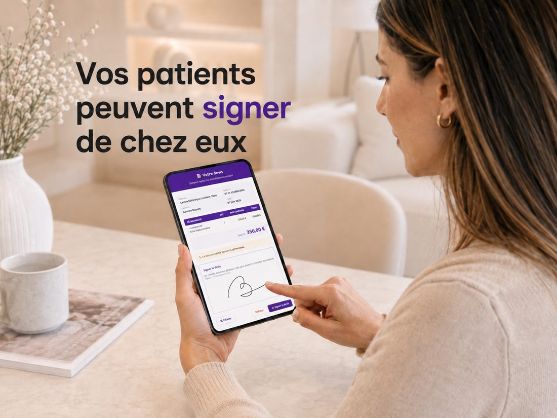 Vos patients peuvent signer leur devis de chez eux